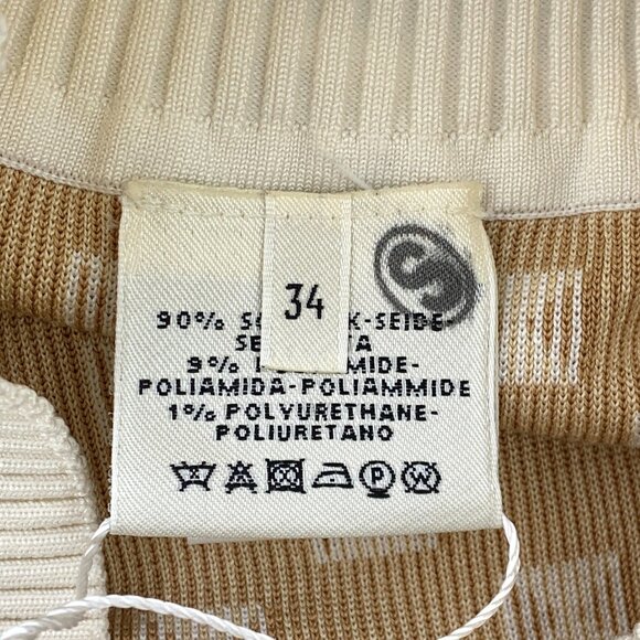 Hermes Color-Block Diamond Pattern Silk Knit Leggings - Picture 5 of 5